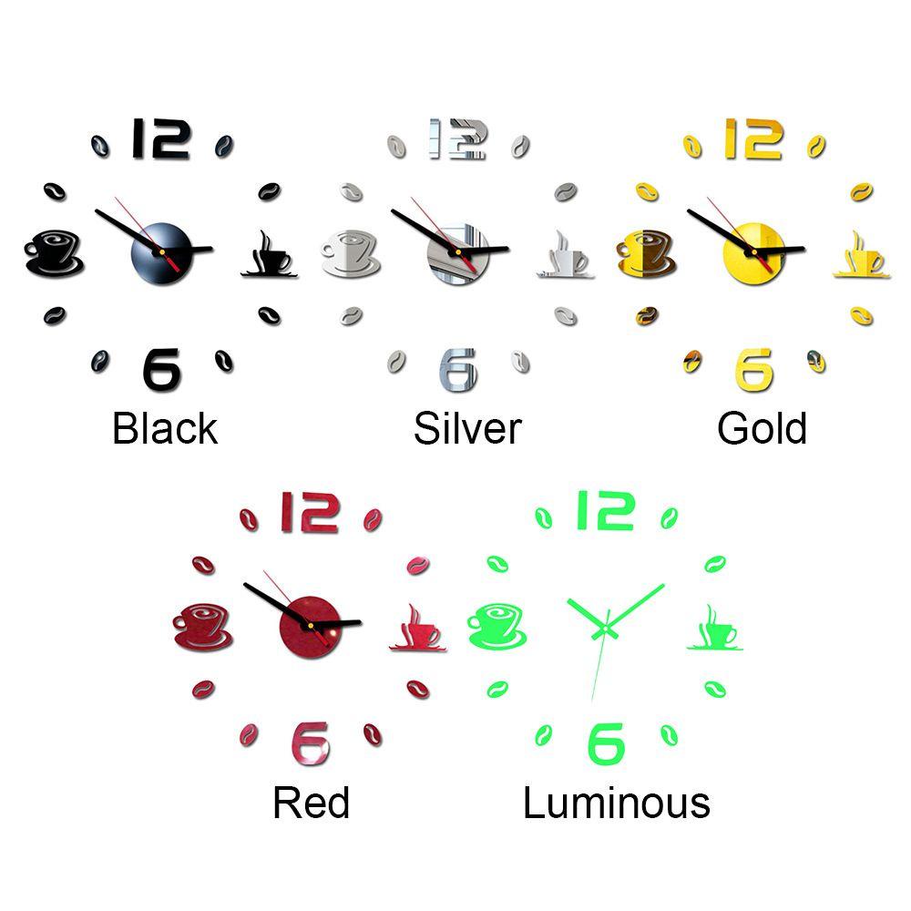 Preva Jam Dinding DIY Removable Akrilik Aksesoris Dekorasi Rumah Quartz Senyap