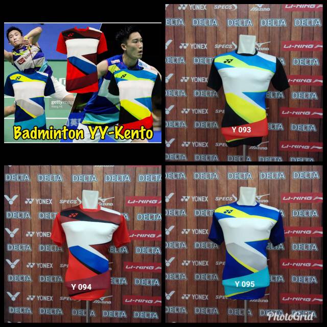 Kaos Badminton Baju Bulutangkis Yonex Kento Momota Kualitas Lokal