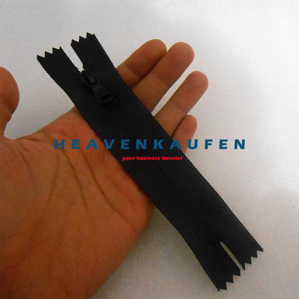 Resleting Zipper Anti Air Waterproof Panjang 12,5 cm Atau 5 inch Warna Hitam