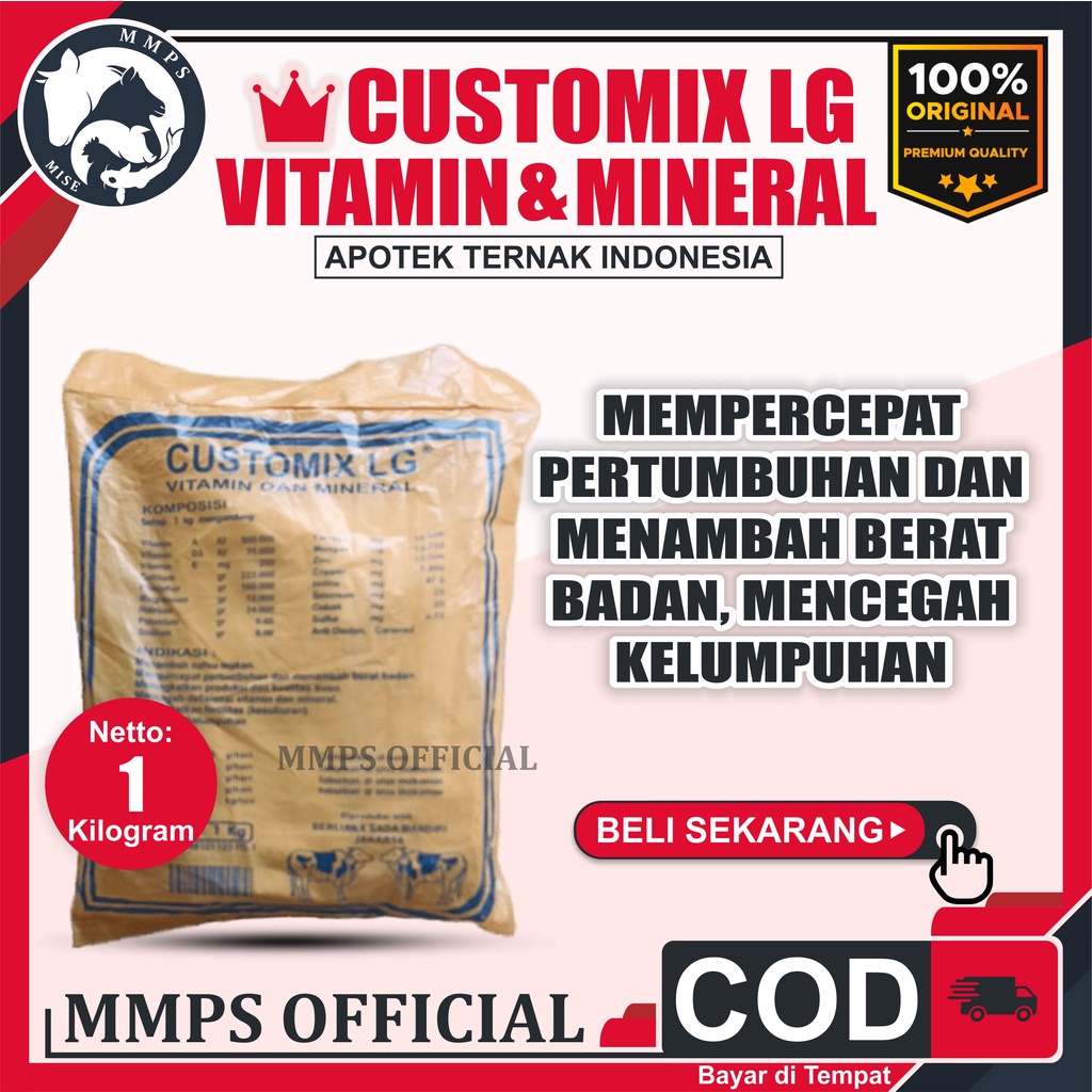 Customix LG vitamin dan mineral sapi kambing domba berkualitas