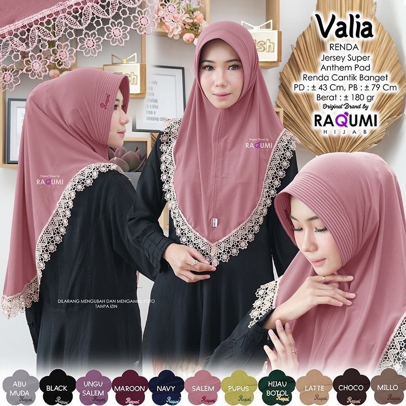 JILBAB INSTAN BERGO HAMIDAH RENDA PREMIUM JERSEY SUPER TEBAL