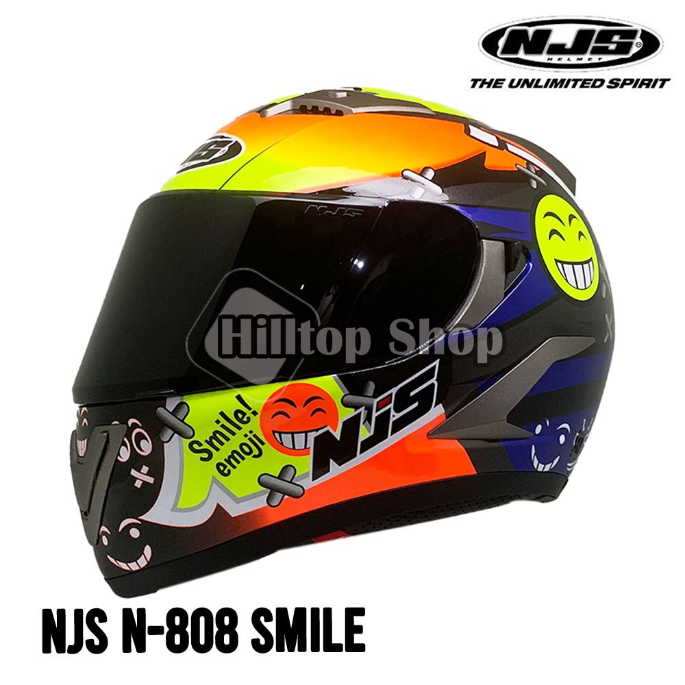 Jual Helm NJS Shadow N 808 Smile Helm Full Face | Shopee Indonesia