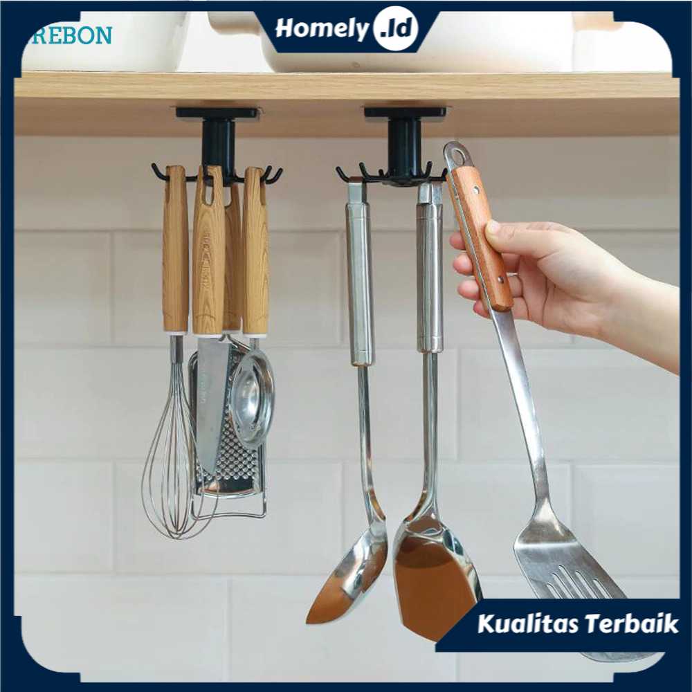Rak Gantungan Peralatan Dapur Aksesoris Spatula Kunci Sutil Hanger Peralatan Dapur Hook Tempel