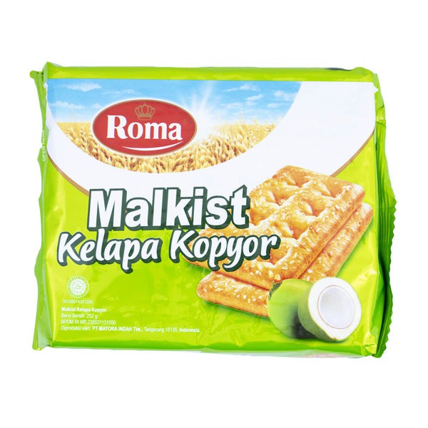 

ROMA Malkist Kelapa Kopyor 200g - Biskuit Krakers Rasa Kelapa