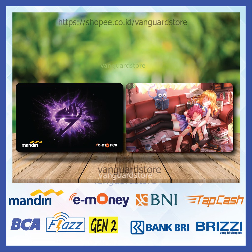 KARTU E MONEY E TOLL ANIME JEPANG 14 EMONEY MANDIRI FLAZZ BCA BNI TAPCASH BRIZZI BRI - 2 SISI