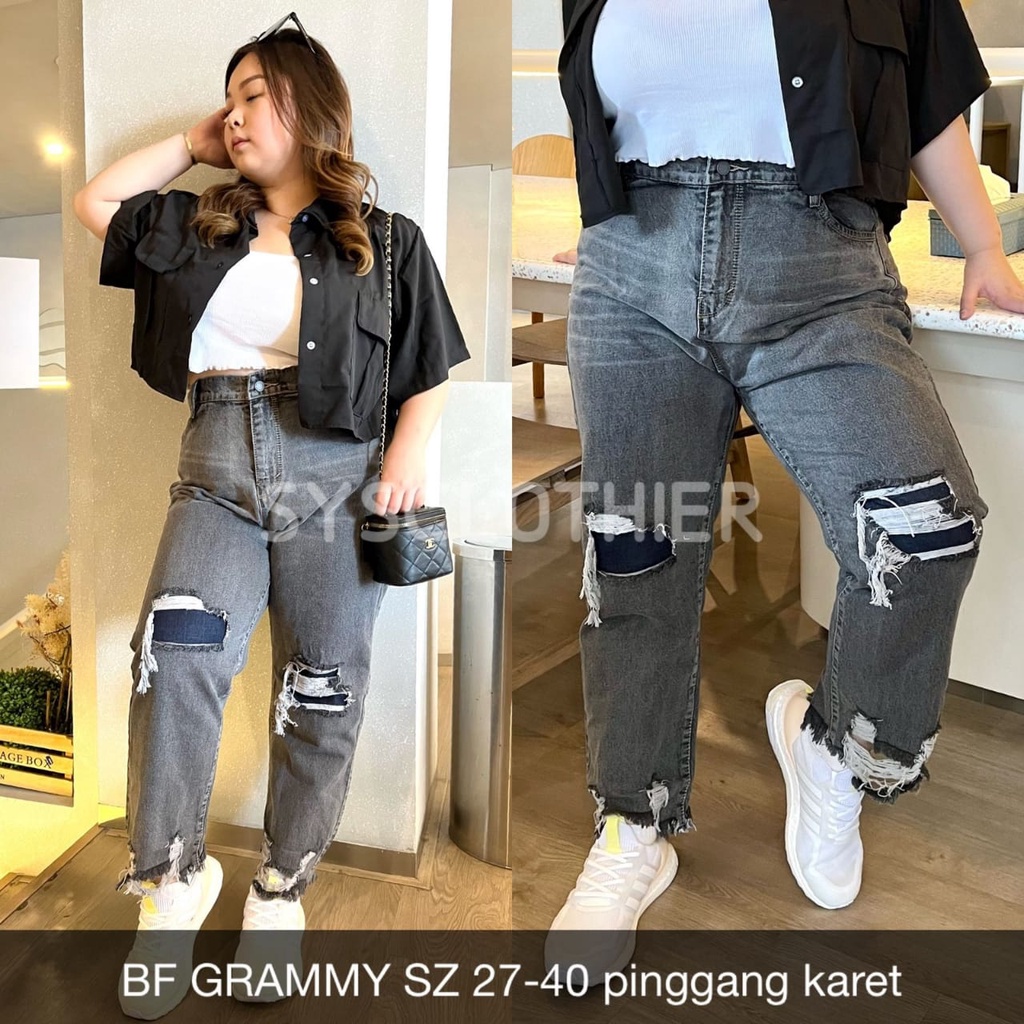 CELANA JEANS WANITA UKURAN NORMAL &amp; JUMBO  BF GRAMMY PREMIUM