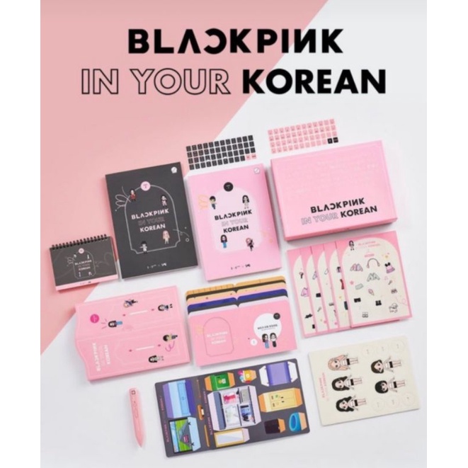 OFFICIAL BLACKPINK IN YOUR KOREAN SET MULTIPEN STUDY KOREAN