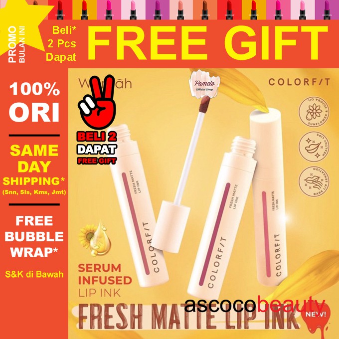Wardah  [ BARU ] Colorfit Lip Ink Serum Infused Lip Liquid Cream ✰ ascocobeauty ✰