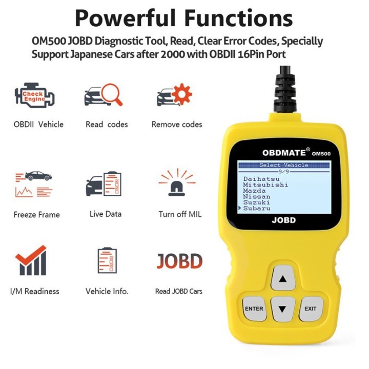 Autophix OBDMate OM500 Car OBD Code Reader Car Scanner Mobil OBD2 JOBD