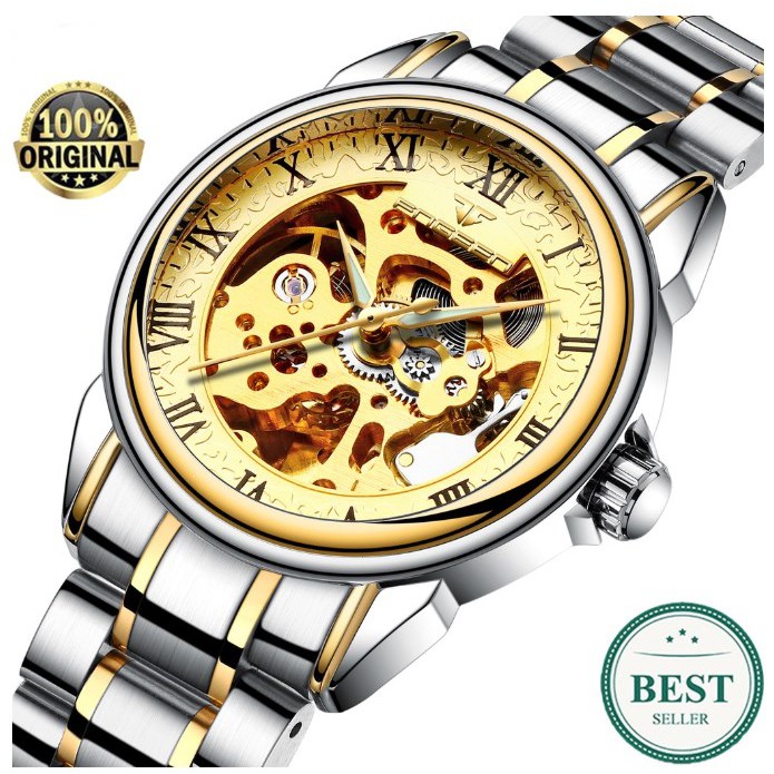 COD✔ Jam Tangan Pria mechanical automatic FNGEEN 8866 Luxury Business Waterproof Casual Watch
