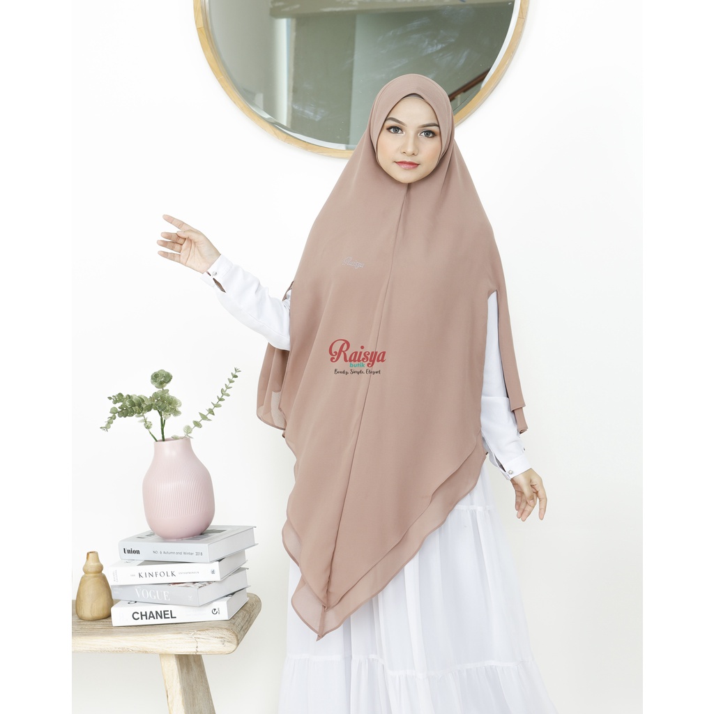Jilbab jumbo syari / Hijab syari / Khimar syari / Premium hijab ceruty / Laila Khimar