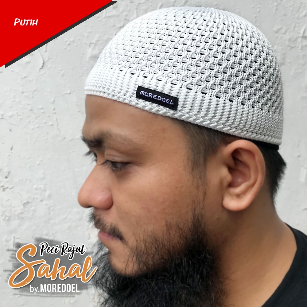 MOREDOEL - Kopiah Peci Sholat Peci Rajut Sahal Elastis dan Nyaman dipakai Cocok untuk Souvenir Tahlilan dan Syukuran
