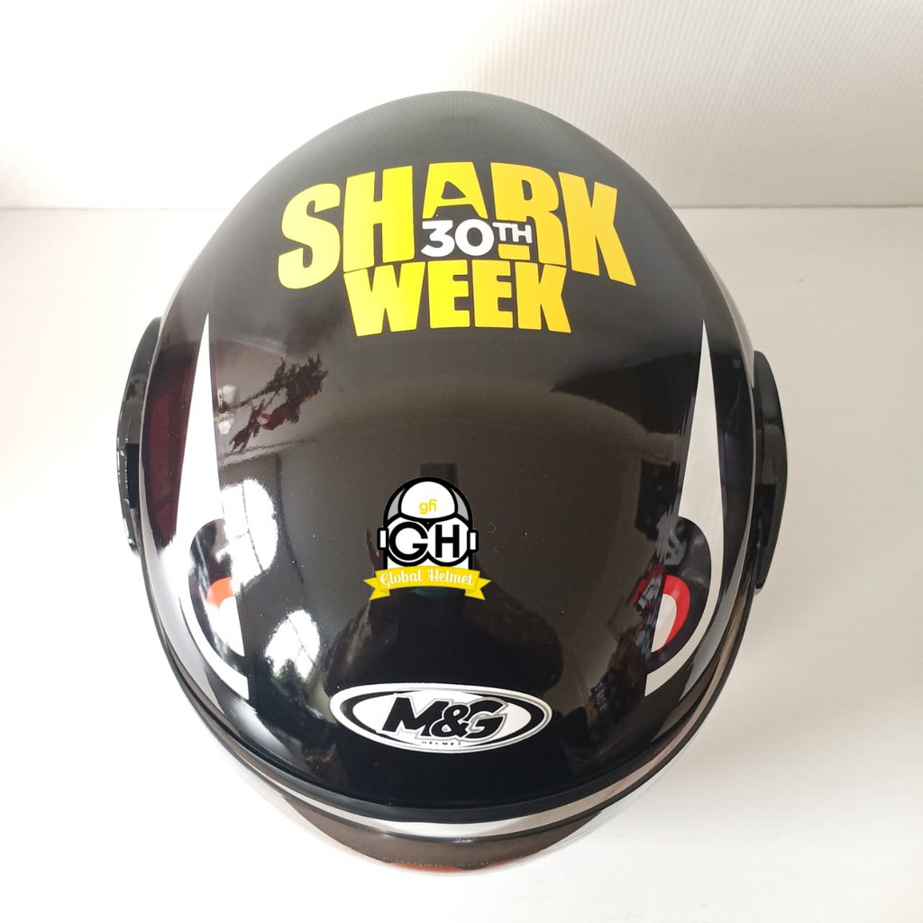 HELM EVOLUTION SHARK WARHAWK BLACK HALF FACE MODEL GM