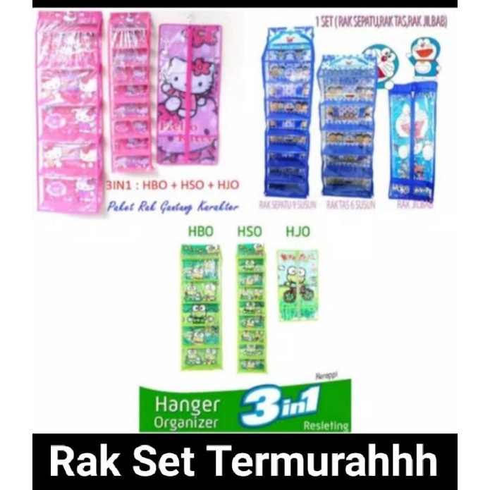 Rak set gantung/Rak Tas,sepatu,Tas