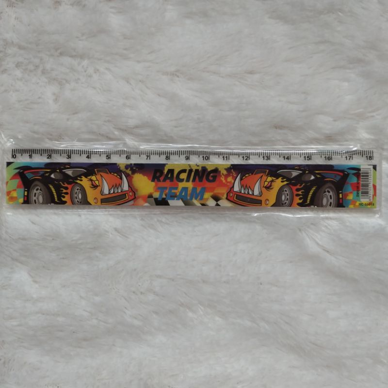 

Penggaris / Ruller / Mistar Racing Team 18 cm merk Sansan Wawa