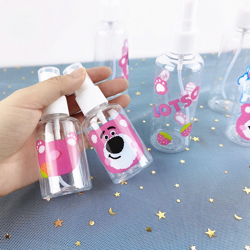 We Flower 50ml 100ml Cartoon Lotso Empty Spray Bottle for Travel Cosmetic Perfume Container