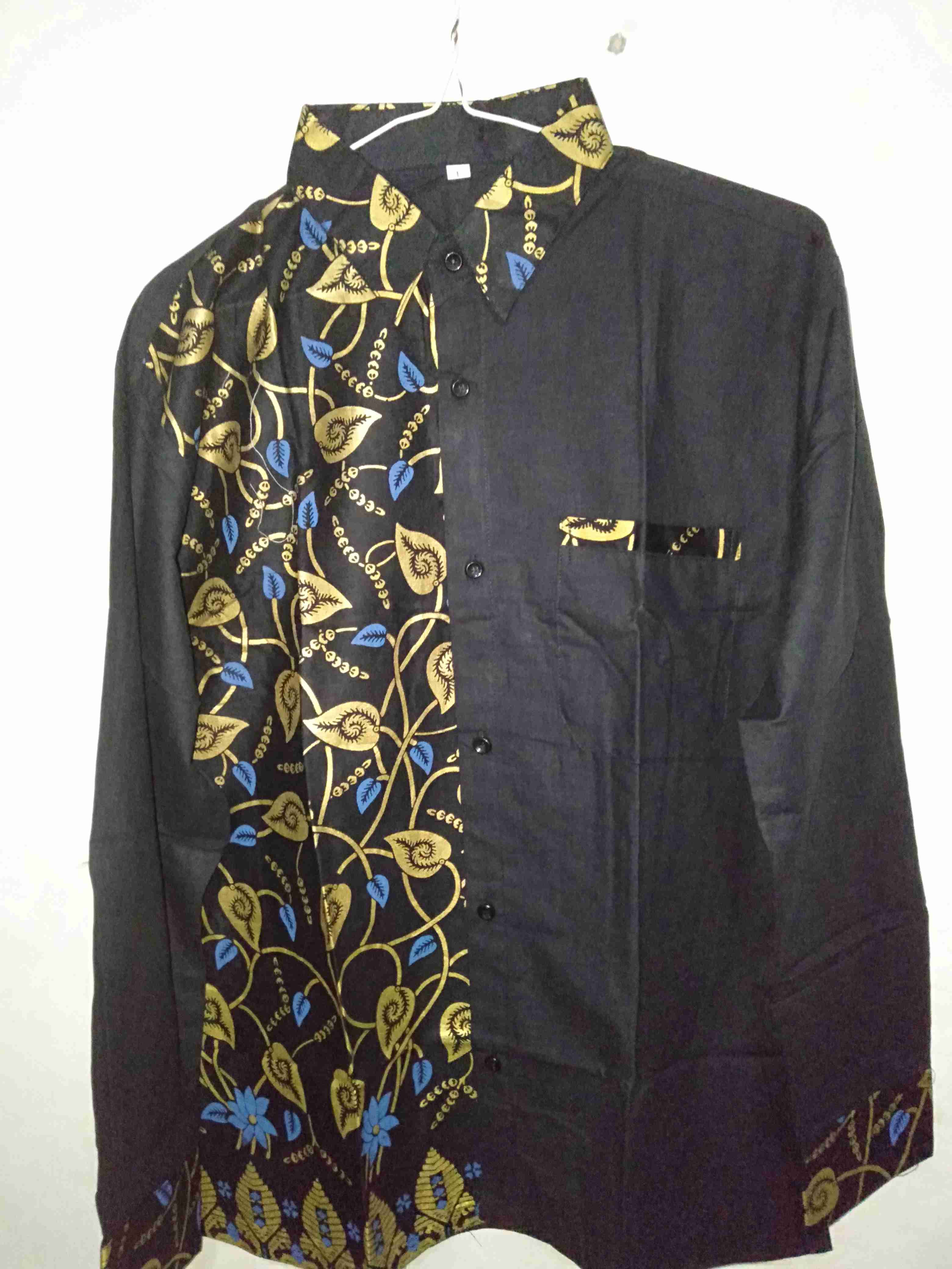 Kemeja Batik Lengan Panjang Batik  Danabrata Pria Motif Songket Hijau Kode 031 M L Xl Xxl Regular