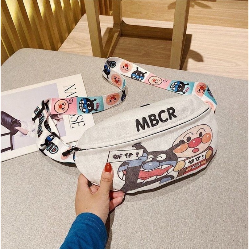 MBCR Tas Selempang Waist Bag Wanita Remaja Canvas Cute Korean Style By Chikoisme NR