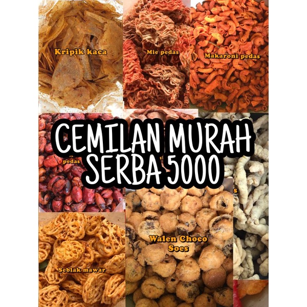 

CEMILAN 5000 SERBA PEDAS CEMILAN MURAH SERBA 5000/SNACK KILOAN/CEMILAN MURAH/SNACK MURAH/ANEKA CEMILAN MURAH/JAJAN KILOAN/SNACK KILOAN TERMURAH