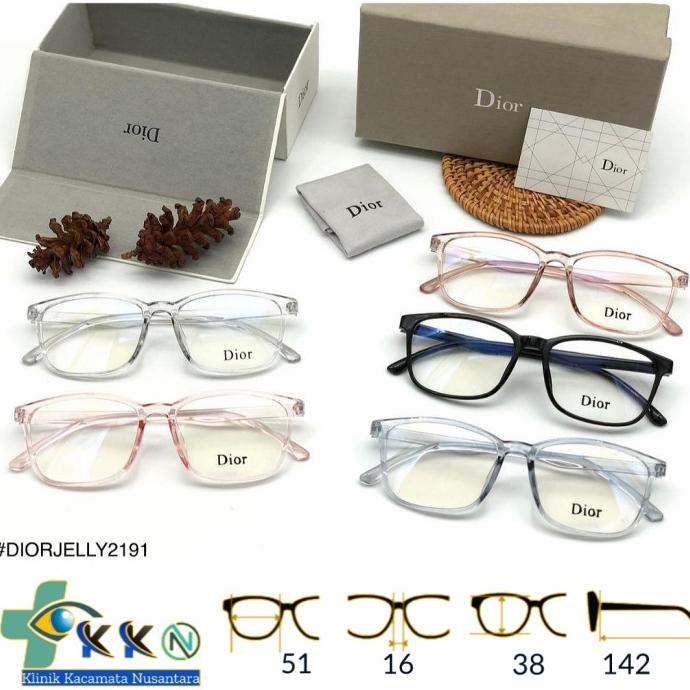 kacamata kotak Korea transparan lentur free lensa anti radiasi minus,