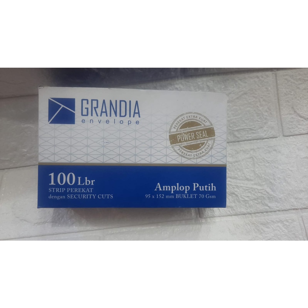 

Grandia~Amplop putih Grandia 104/ Amplop surat 95×152 1 box isi 100 pcs