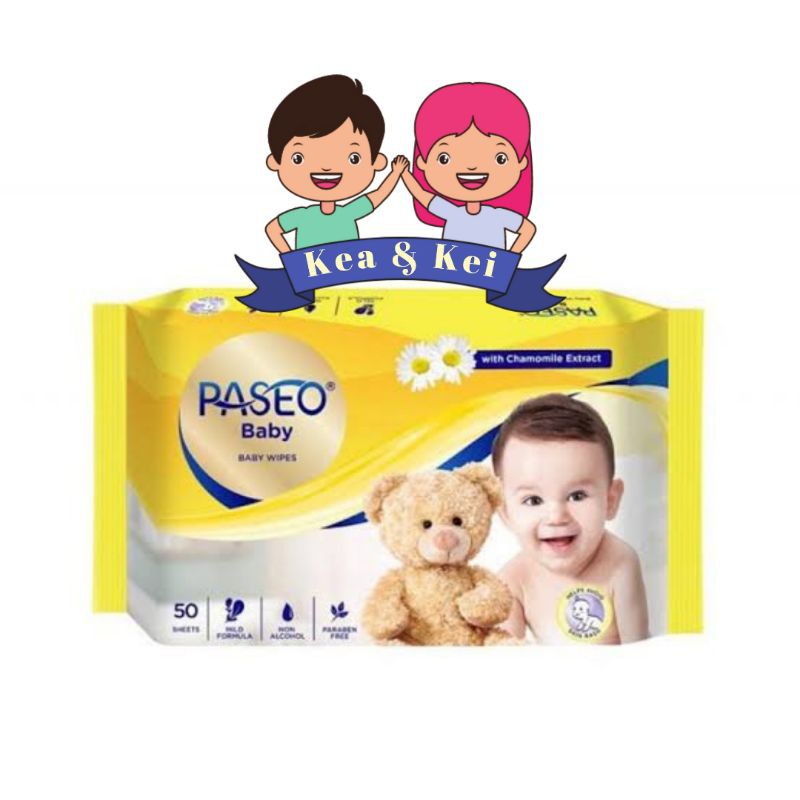 Paseo Baby Wipes 50 sheet