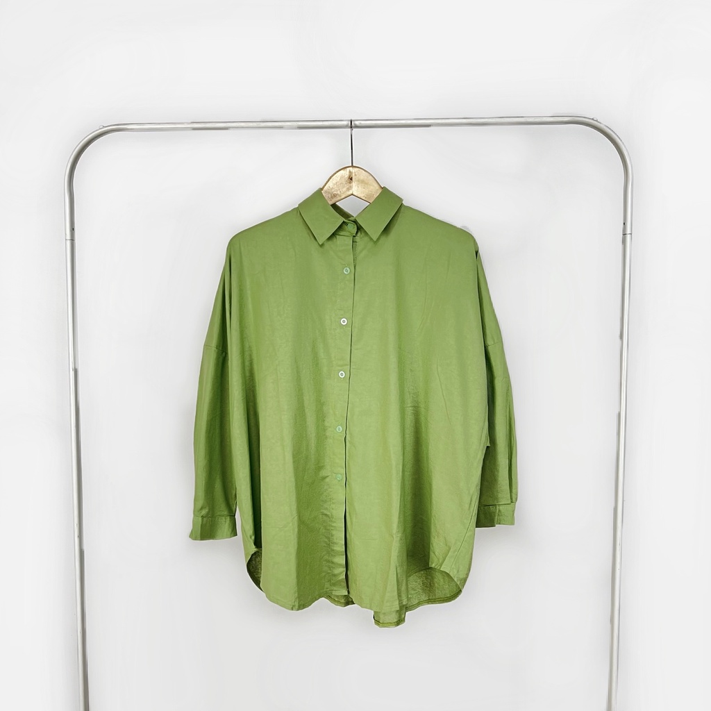 Kemeja Wanita Fienna Linen-Mint