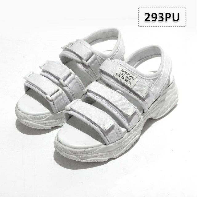 Sandal Tali Wanita Aime Korean Fashion Sol Tebal 4 Cm (KP92)-Putih