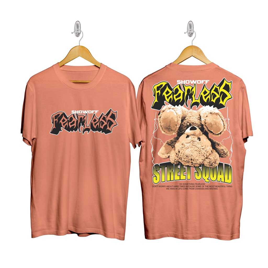 kaos distro/atasan pria/kaos pria/kaos BEAR FEARLESS SALEM