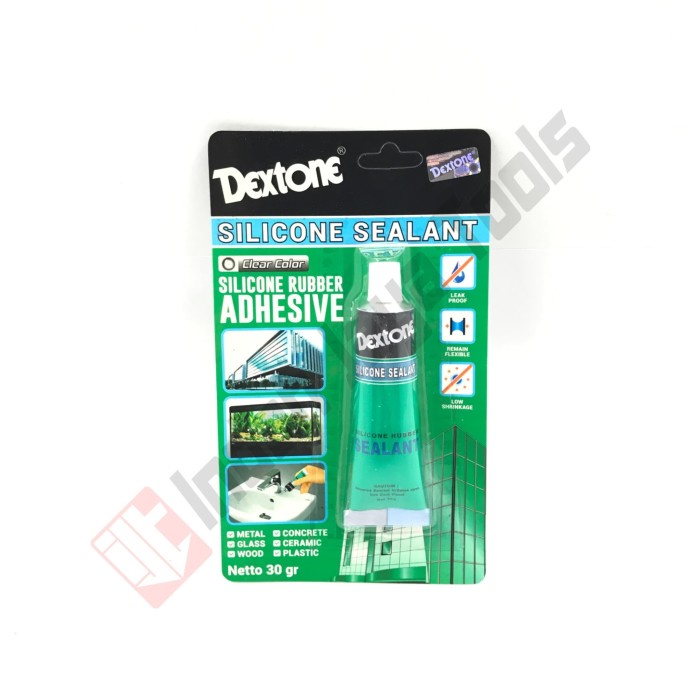 DEXTONE SILICONE SEALANT 30 GRAM - Lem Kaca Bening Aquarium