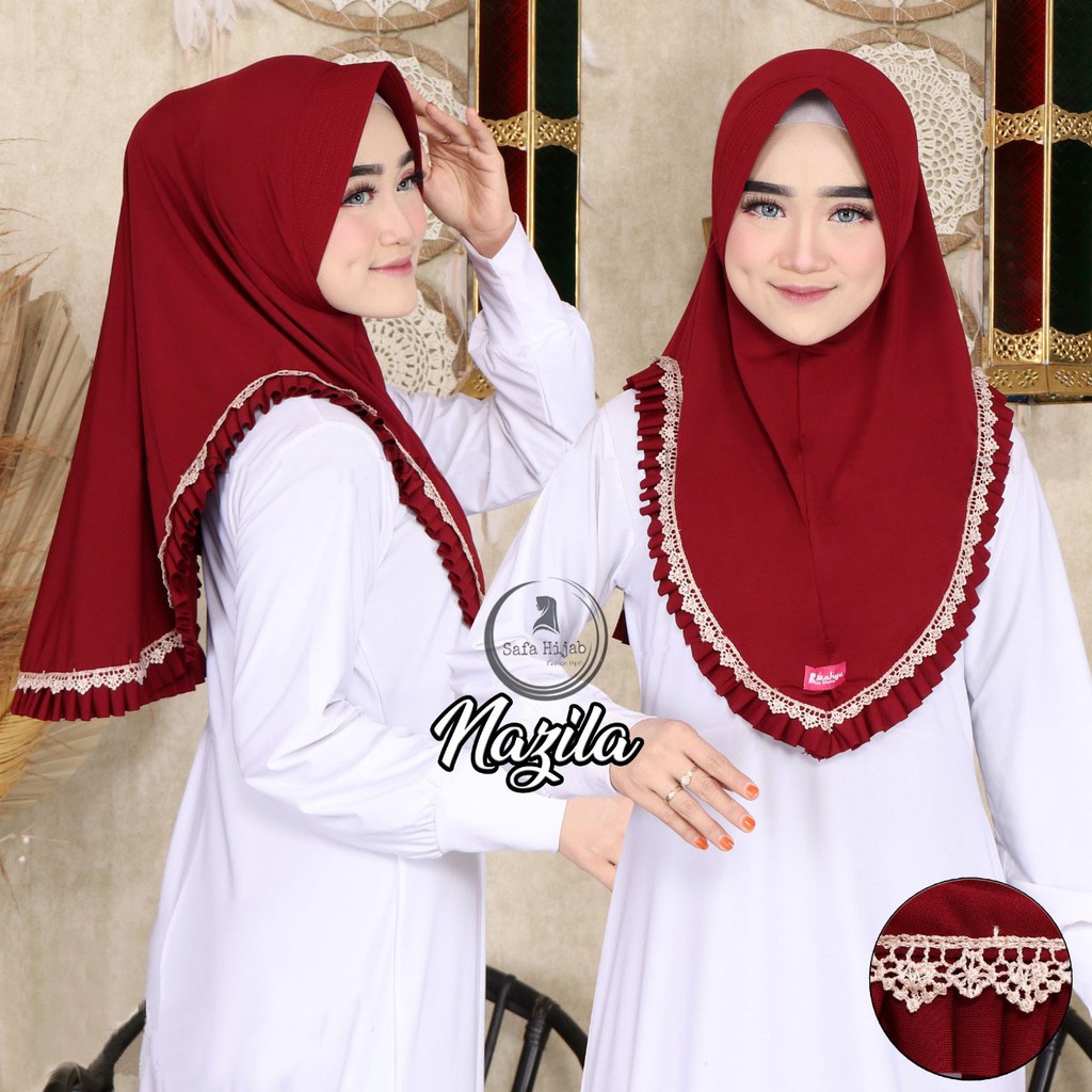 Jilbab Instan Jersey Premium Hijab Bergo Model Nazila Kerudung Termurah Safa Hijab