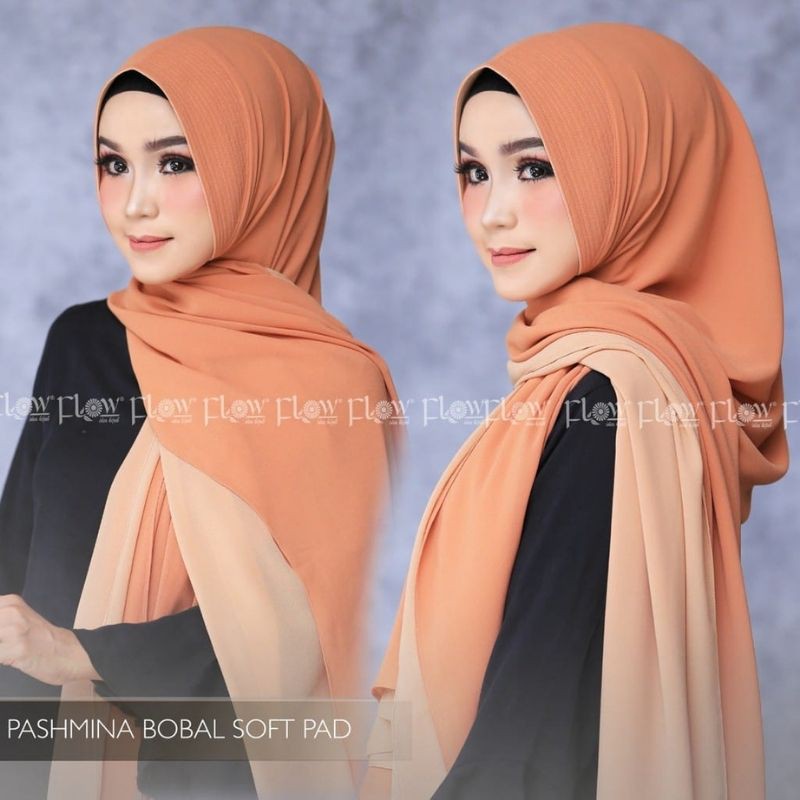 Hijab PASHMINA PED BOLAK-BALIK  2 Layer Ceruty Premium Babydoll