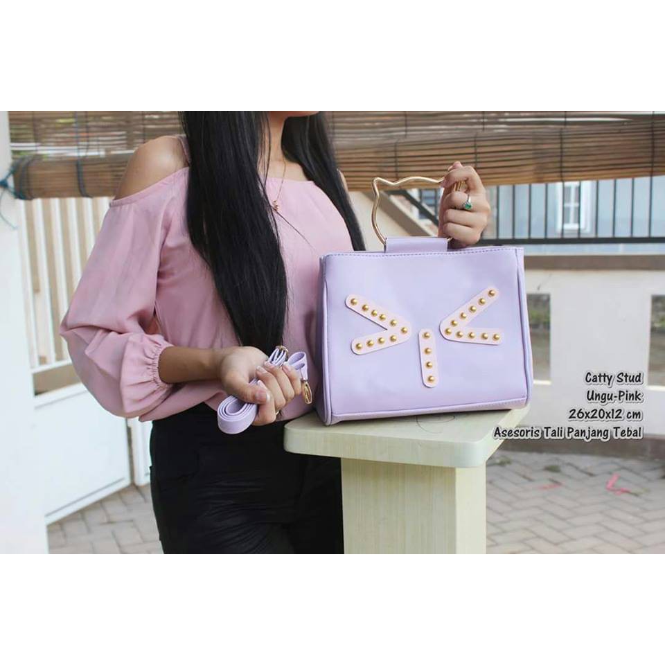 LS 530 - tas wanita handbag +selempang catty Stud