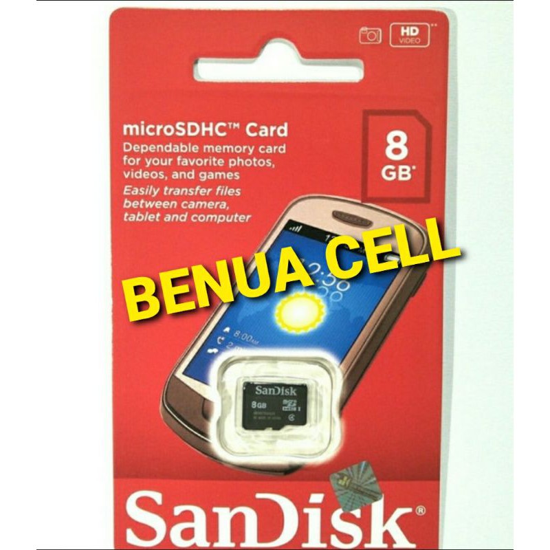 MEMORY SANDISK - MMC SANDISK 8GB CLAS 4 - GARANSI RESMI SANDISK