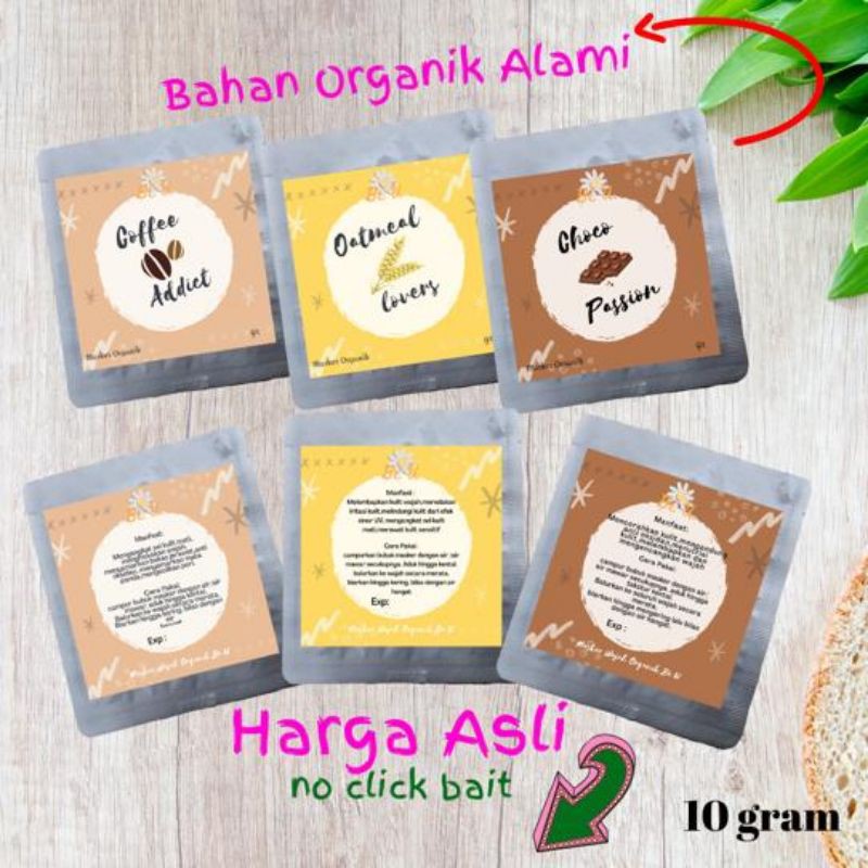 Masker organik - masker wajah organik 10gr
