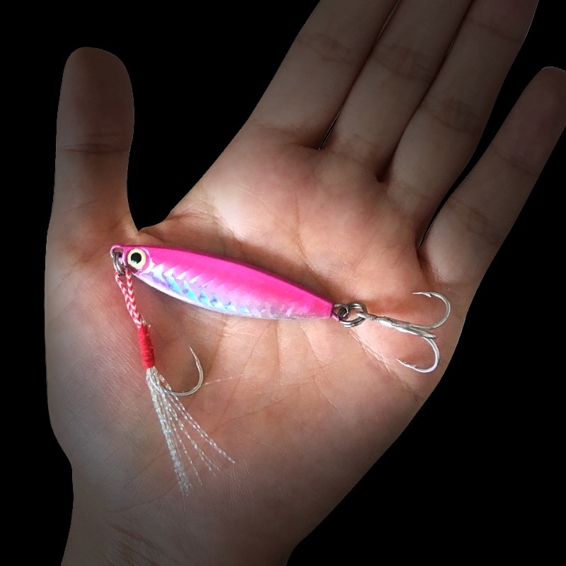 100Pcs Metal Laser Jig Umpan Pancing 15g Swimbait Fishing Lure Bass Bait Ikan Kail Jigging Laser Jigging Timbal Logam Jig Lambat Jigging Trolling Sendok Fishing Lure