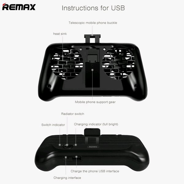 Paling Murah      Kipas Cooling Handphone Remax Standpad HP Mobile Cooling Gamepad