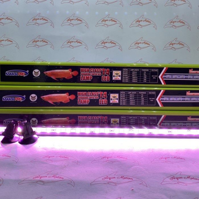Lampu LED Celup Aquarium Aquascape SAKKAI PRO T4 SR 10000 PINK MERAH