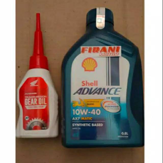 PAKET HEMAT OLI SHELL MATIC AX7 800ML DAN GARDAN AHM HONDA ORIGINAL ASLI BEAT VARIO SCOOPY XEON
