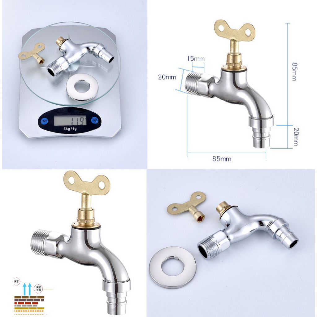 Kran Taman Keran Air Taman Bisa Dikunci Tembok Garden Faucet dengan Kunci