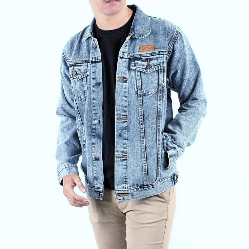 Jaket Jeans Sandwash Denim Pria Murah Size M L XL Distro Quality Brand Original