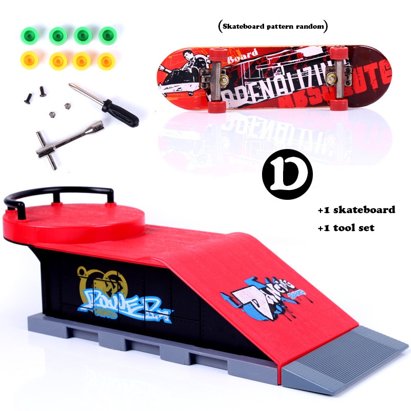 Set Mainan Skateboard Jari + Landasan Taman Untuk Anak