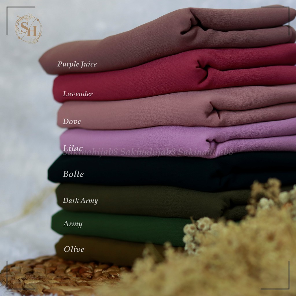 PROMO Pashmina Ceruty Babydoll 200x75 cm jahit tepi CHAPTER1-4