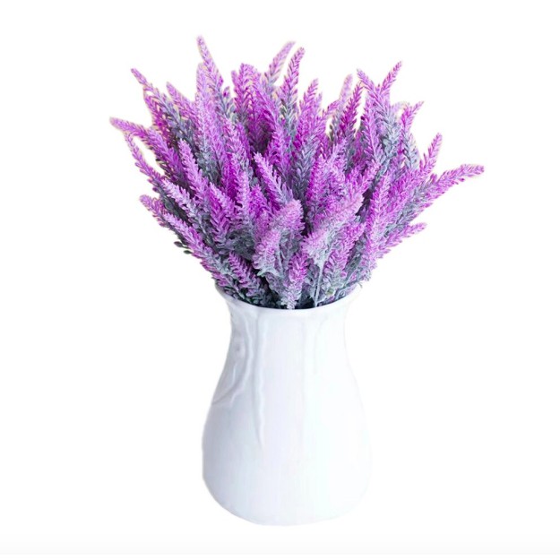 Rangkaian Bunga Plastik Minimalis Hiasan Pot Bunga ARTIFICIAL FLOWER TYPE MESH LAVENDER TANPA POT