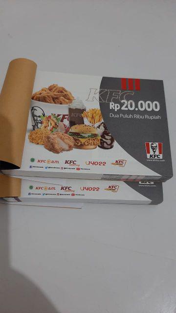 Voucher Kfc Nominal 20.000 (fisik)