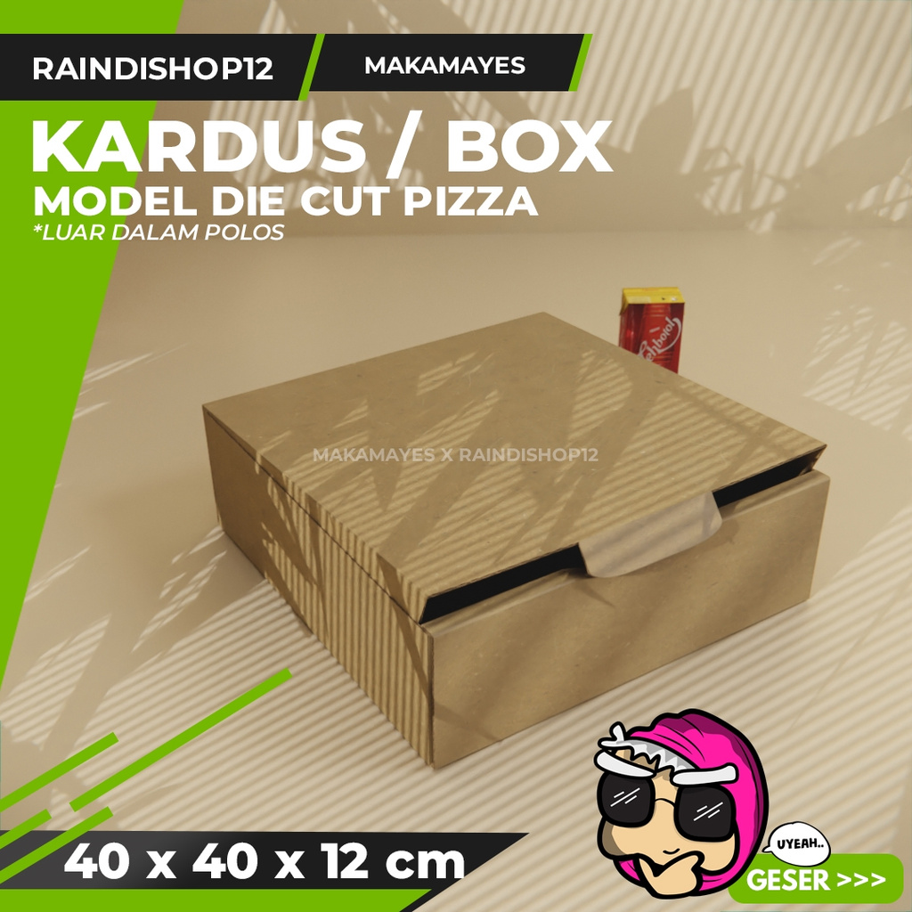 

BOX 40 X 40 X 12 CM KARDUS DIE CUT PIZZA KEMASAN PACKAGING KADO