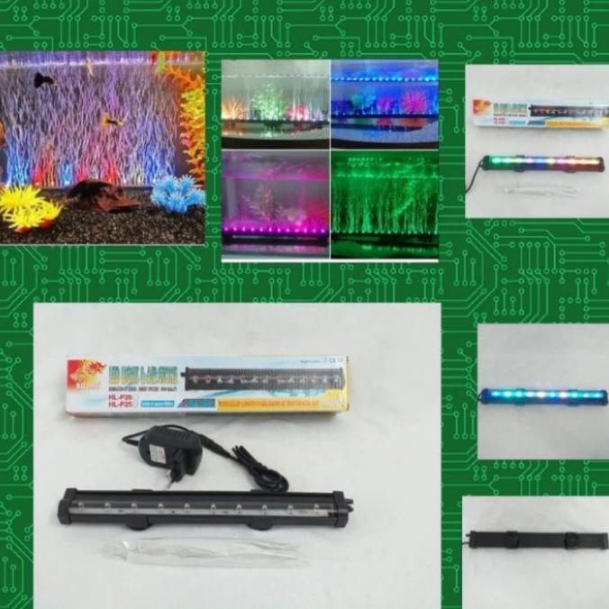 <<<<<] Gelembung Air Aquarium Panjang Dengan Lampu LED CS-Q45/Air Stone+LED