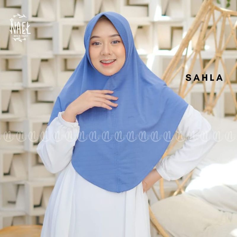 (Ori Nael) SAHLA •jilbab instan jersey ayrine•jilbab instan pad