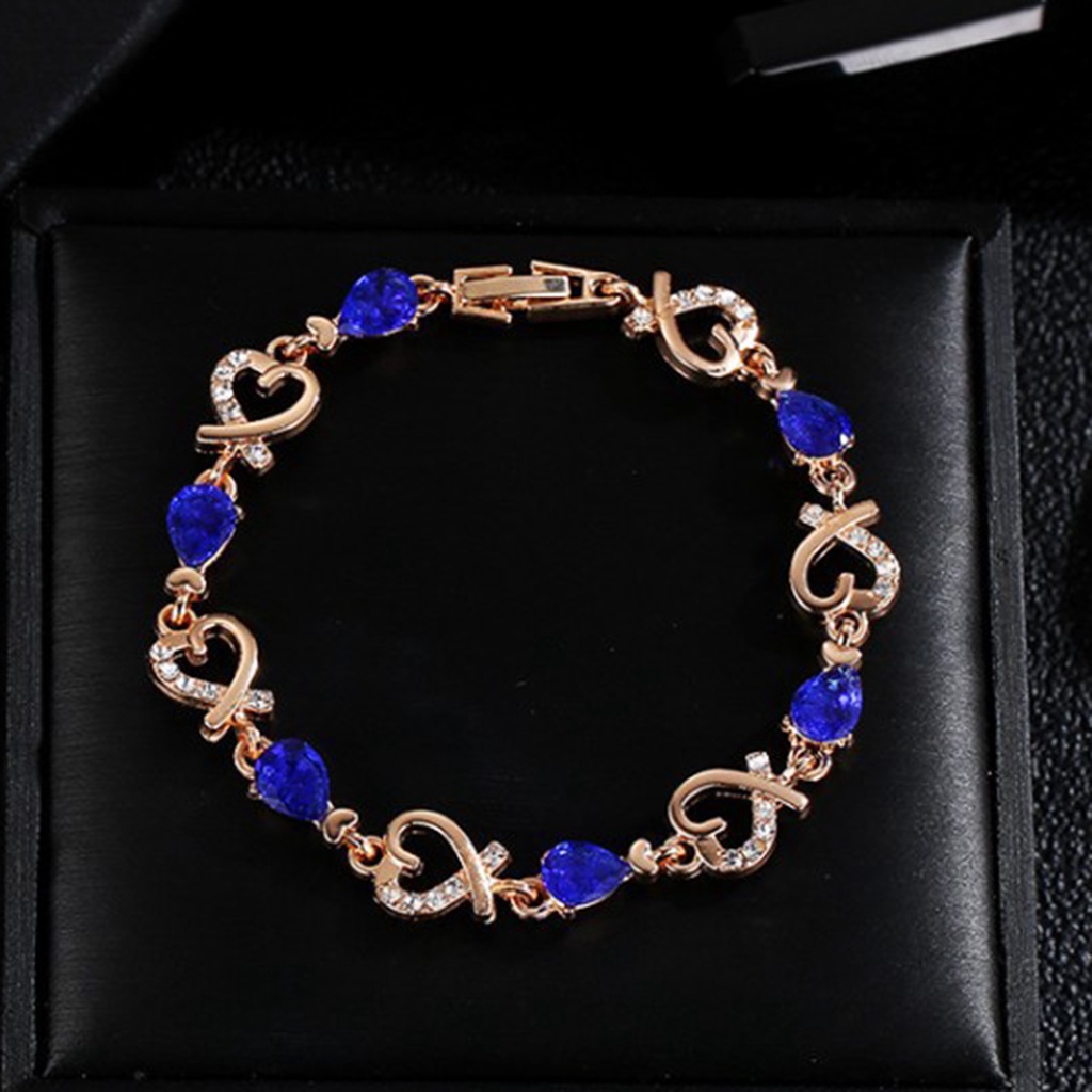 Hu Hu Hu Hu Hu Alat Bantu Pasang Kacamata♡ Gelang Rantai Bentuk Hati Aksen Berlian Imitasi Warna-Warni Bahan Zinc Alloy Untuk Wanita