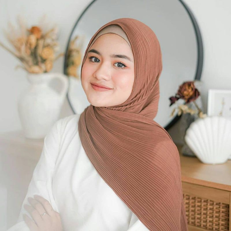 (PREMIUM) pashmina PLISKET ceruty babydoll /PLEATED SHAWL